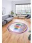 Modern Çerçeve Desen Yıkanabilir Kaymaz Yolluk Mutfak Yuvarlak Salon Halısı, Y-Çerçeveli-24-Renkli, 2