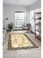 Mermer Çerçeve Desenli Modern Yıkanabilir Yolluk Mutfak Salon Halısı, Çerçeveli-17-Bej, 5
