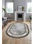 Şık Tasarım Çerçeve Desenli Modern Yıkanabilir Mutfak Oval Salon Halısı, O-Çerçeveli-10-Kahve, 2
