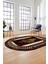 Dijital Kaymaz Yıkanabilir Çerçeveli Yolluk Oval Mutfak Salon Halısı, O-Çerçeveli-02-Gold, 2