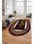 Dijital Kaymaz Yıkanabilir Çerçeveli Yolluk Oval Mutfak Salon Halısı, O-Çerçeveli-02-Gold, 5