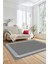 Dijital Baskılı Kaymaz Yıkanabilir Modern Sade Çerçeveli Yolluk Salon Halısı, Çerçeveli-45-Gri, 5