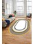 Dijital Kaymaz Yıkanabilir Çerçeveli Şık Tasarım Oval Mutfak Salon Halısı, O-Çerçeveli-03-Gold, 5