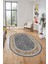 Şık Çerçeve Desenli Modern Yıkanabilir Yolluk Mutfak Oval Salon Halısı, O-Çerçeveli-21-Kahve, 4
