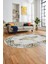 Klasik Çerçeve Desen Modern Yıkanabilir Yolluk Mutfak Oval Salon Halısı, O-Çerçeveli-19-Gold, 4