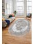 Dijital Kaymaz Yıkanabilir Modern Çerçeveli Oval Mutfak Salon Halısı, O-Çerçeveli-04-Kahve, 5