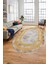 Dijital Kaymaz Taban Yıkanabilir Çerçeveli Oval Mutfak Salon Halısı, O-Çerçeveli-05-Gold, 5