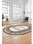 Yeni Tasarım Çerçeve Desenli Modern Yıkanabilir Mutfak Oval Salon Halısı, O-Çerçeveli-09-Kahve, 1
