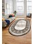 Yeni Tasarım Çerçeve Desenli Modern Yıkanabilir Mutfak Oval Salon Halısı, O-Çerçeveli-09-Kahve, 4