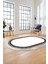 Klasik Tasarım Çerçeve Desenli Modern Yıkanabilir Mutfak Oval Salon Halısı, O-Çerçeveli-11-Krem, 1