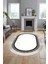 Klasik Tasarım Çerçeve Desenli Modern Yıkanabilir Mutfak Oval Salon Halısı, O-Çerçeveli-11-Krem, 2