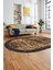 Iskandinav Çerçeve Desen Modern Yıkanabilir Yolluk Mutfak Oval Salon Halısı, O-Çerçeveli-16-Turuncu, 4