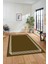 Dijital Baskılı Kaymaz Yıkanabilir Modern Sade Çerçeveli Yolluk Salon Halısı, Çerçeveli-45-Kahve, 2