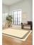Dijital Baskılı Kaymaz Yıkanabilir Modern Sade Çerçeveli Yolluk Salon Halısı, Çerçeveli-45-Krem, 3