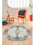 Klasik Çerçeve Desen Modern Yıkanabilir Yolluk Mutfak Yuvarlak Salon Halısı, Y-Çerçeveli-19-Gold, 1