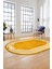 Dijital Kaymaz Yıkanabilir Modern Şık Çerçeveli Oval Yolluk Salon Halısı, O-Çerçeveli-44-Turuncu, 4