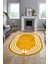 Dijital Kaymaz Yıkanabilir Modern Şık Çerçeveli Oval Yolluk Salon Halısı, O-Çerçeveli-44-Turuncu, 5