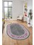 Şık Çerçeve Desenli Modern Yıkanabilir Yolluk Mutfak Oval Salon Halısı, O-Çerçeveli-21-Pembe, 4
