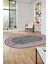Şık Çerçeve Desenli Modern Yıkanabilir Yolluk Mutfak Oval Salon Halısı, O-Çerçeveli-21-Pembe, 5