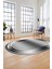Sade Düz Renk Çerçeveli Yıkanabilir Modern Yolluk Oval Salon Halısı, O-Çerçeveli-39-Gri, 4