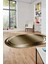 Sade Düz Renk Çerçeveli Yıkanabilir Modern Yolluk Oval Salon Halısı, O-Çerçeveli-39-Kahve, 2