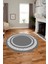 Dijital Kaymaz Yıkanabilir Çerçeveli Yuvarlak Yolluk Mutfak Salon Halısı, Y-Çerçeveli-47-Gri, 2