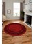 Dijital Kaymaz Taban Yıkanabilir Çerçeveli Yuvarlak Mutfak Salon Halısı, Y-Çerçeveli-05-Bordo, 1