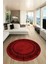 Dijital Kaymaz Taban Yıkanabilir Çerçeveli Yuvarlak Mutfak Salon Halısı, Y-Çerçeveli-05-Bordo, 2