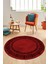 Dijital Kaymaz Taban Yıkanabilir Çerçeveli Yuvarlak Mutfak Salon Halısı, Y-Çerçeveli-05-Bordo, 3