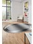 Sade Düz Renk Çerçeveli Yıkanabilir Modern Yolluk Oval Salon Halısı, O-Çerçeveli-39-Gri, 2