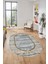 Şık Tasarım Yıkanabilir Kaymaz Çerçeveli Modern Oval Yolluk Salon Halısı, O-Çerçeveli-42-Vizon, 1
