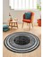 Dijital Kaymaz Yıkanabilir Çerçeveli Yolluk Mutfak Yuvarlak Salon Halısı, Y-Çerçeveli-08-Antrasit, 3