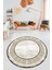 Tasarım Çerçeve Desenli Modern Yıkanabilir Mutfak Yuvarlak Salon Halısı, Y-Çerçeveli-09-Gold, 3