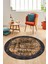 Iskandinav Çerçeveli Modern Yıkanabilir Yolluk Mutfak Yuvarlak Salon Halısı, Y-Çerçeveli-16-Turuncu, 1