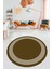 Dijital Kaymaz Yıkanabilir Modern Sade Çerçeveli Yuvarlak Yolluk Salon Halısı, Y-Çerçeveli-45-Kahve, 5