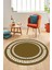 Dijital Kaymaz Yıkanabilir Çerçeveli Yuvarlak Yolluk Mutfak Salon Halısı, Y-Çerçeveli-47-Kahve, 4