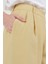 Geniş Paça Pileli Pantolon Pastel Sarı 8