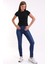 Lunsar Kadın Siyah Soft Touch Slim Fit Sıfır Yaka Kısa Kol Top Esnek Basic Örme Bluz & Body 4