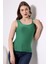 Buxton Kadın Yeşil U Yaka Kolsuz Esnek Basic Penye Bluz & Body 1