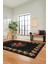 Modern Çiçek Desenli Dijital Kaymaz Yıkanabilir Yolluk Mutfak Salon Halısı Modern-20-Antrasit 1