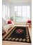 Modern Çiçek Desenli Dijital Kaymaz Yıkanabilir Yolluk Mutfak Salon Halısı Modern-20-Antrasit 2