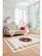 Modern Çiçek Desenli Dijital Kaymaz Yıkanabilir Yolluk Mutfak Salon Halısı Modern-20-Beyaz 3