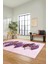 Dijital Kaymaz Taban Yıkanabilir Yaprak Desenli Yolluk Mutfak Salon Halısı Modern-08-Mor 2