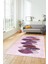 Dijital Kaymaz Taban Yıkanabilir Yaprak Desenli Yolluk Mutfak Salon Halısı Modern-08-Mor 5