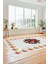 Modern Çiçek Desenli Dijital Kaymaz Yıkanabilir Yolluk Mutfak Salon Halısı Modern-20-Beyaz 5