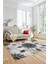 Baskılı Kaymaz Yıkanabilir Koridor Halısı Mutfak Halısı Salon Halısı Modern-45-Siyah 2