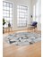 Modern Desen Özel Tasarım Dijital Kaymaz Yıkanabilir Oval Yolluk Salon Halısı O-Modern-82-Gri 5