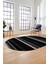 Modern Kilim Desen Dijital Kaymaz Yıkanabilir Oval Yolluk Mutfak Salon Halısı O-Modern-25-Antrasit 1