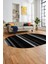 Modern Kilim Desen Dijital Kaymaz Yıkanabilir Oval Yolluk Mutfak Salon Halısı O-Modern-25-Antrasit 5