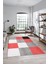 3D Baskılı Kaymaz Yıkanabilir Koridor Halısı Mutfak Halısı Salon Halısı Modern-53-Pembe 4